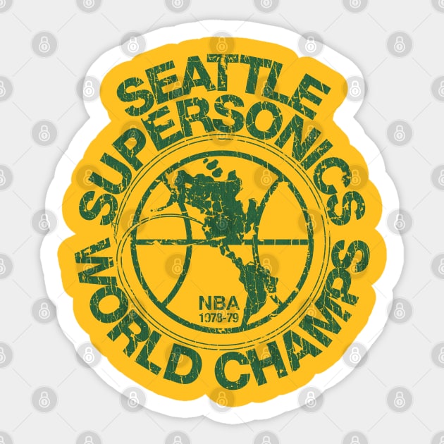 Seattle Supersonics World Champs 1979 Sticker by JCD666